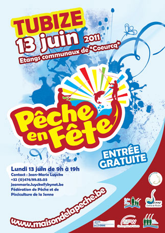 Affiche de promotion de Pêche en Fête 2011 à Tubize